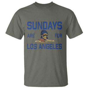 Sundays Are For Los Angeles T Shirt Skeleton Game Day Sports Fan