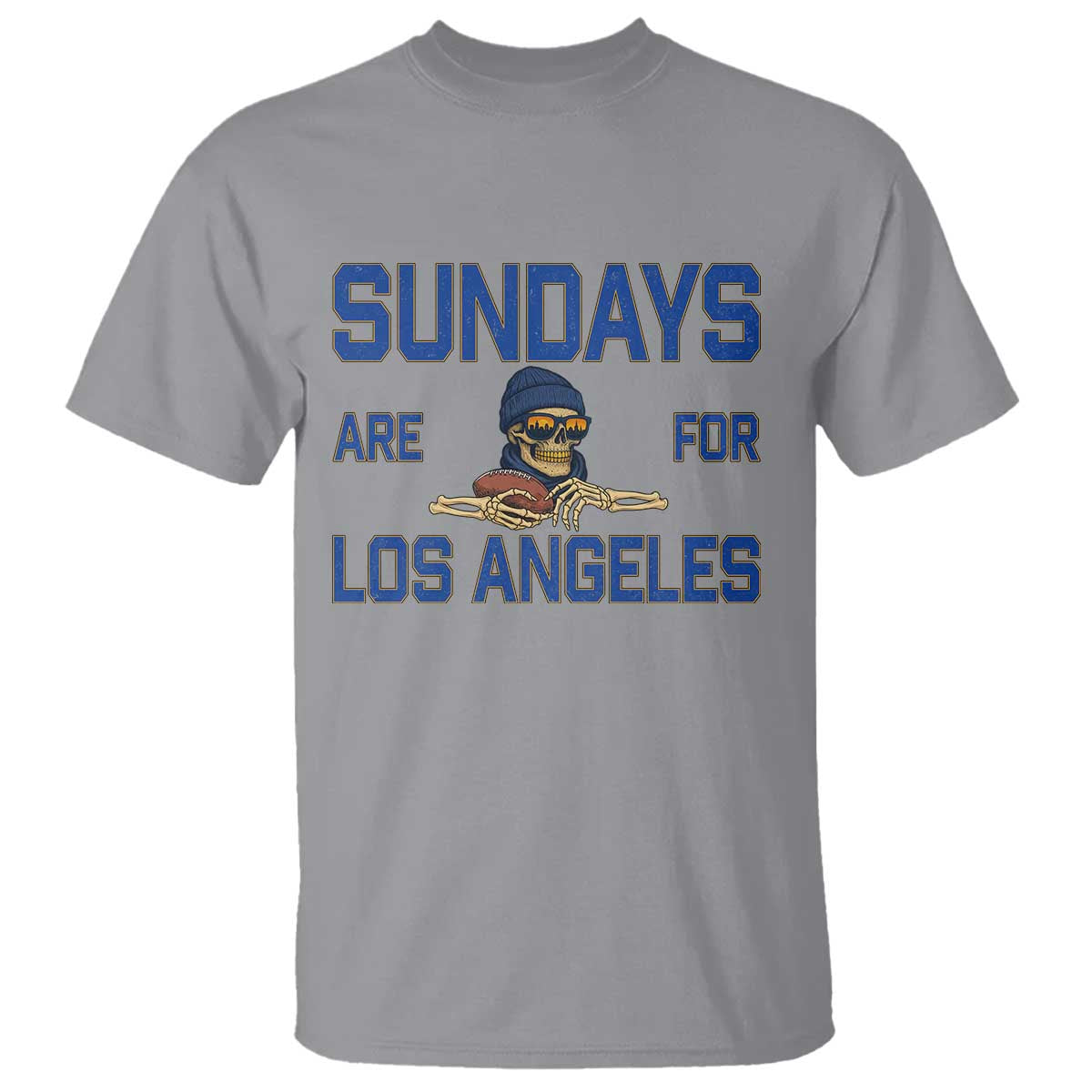 Sundays Are For Los Angeles T Shirt Skeleton Game Day Sports Fan
