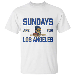 Sundays Are For Los Angeles T Shirt Skeleton Game Day Sports Fan