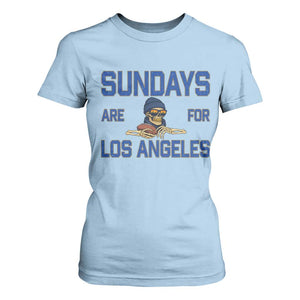 Sundays Are For Los Angeles T Shirt For Women Skeleton Game Day Sports Fan