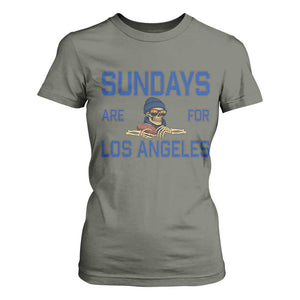 Sundays Are For Los Angeles T Shirt For Women Skeleton Game Day Sports Fan