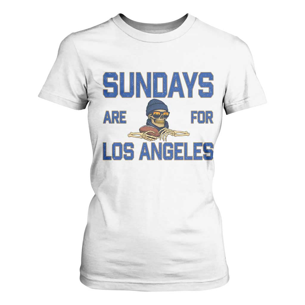Sundays Are For Los Angeles T Shirt For Women Skeleton Game Day Sports Fan