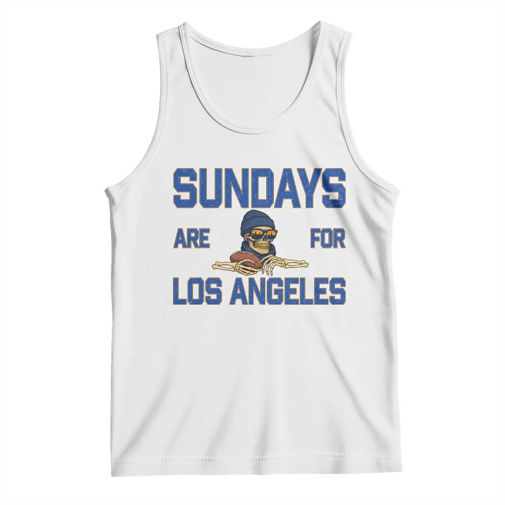 Sundays Are For Los Angeles Tank Top Skeleton Game Day Sports Fan TS12 White Print Your Wear