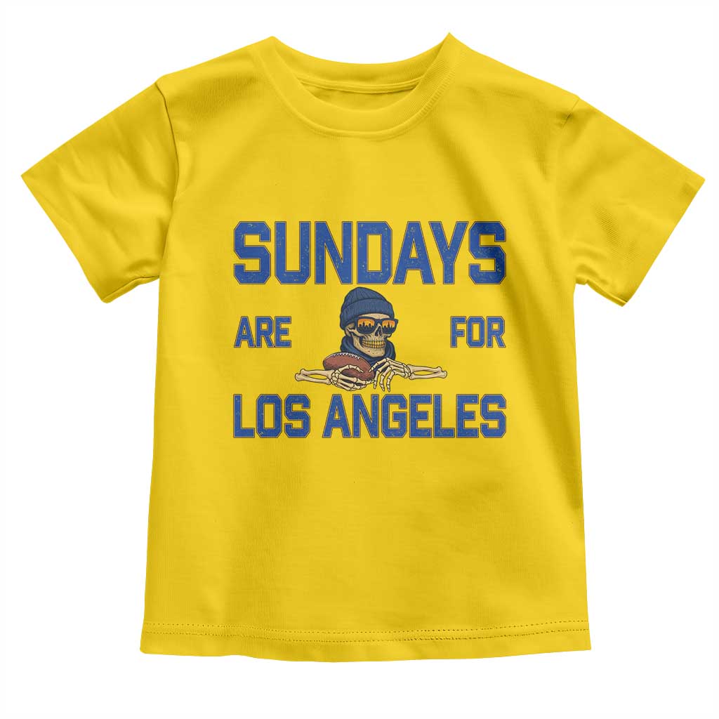 Sundays Are For Los Angeles Toddler T Shirt Skeleton Game Day Sports Fan