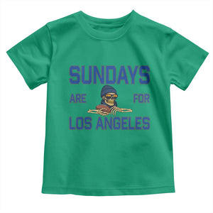 Sundays Are For Los Angeles Toddler T Shirt Skeleton Game Day Sports Fan