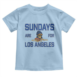 Sundays Are For Los Angeles Toddler T Shirt Skeleton Game Day Sports Fan