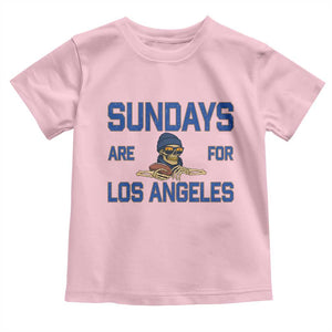Sundays Are For Los Angeles Toddler T Shirt Skeleton Game Day Sports Fan