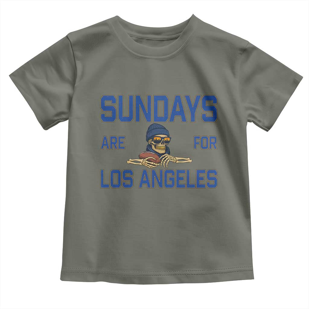 Sundays Are For Los Angeles Toddler T Shirt Skeleton Game Day Sports Fan