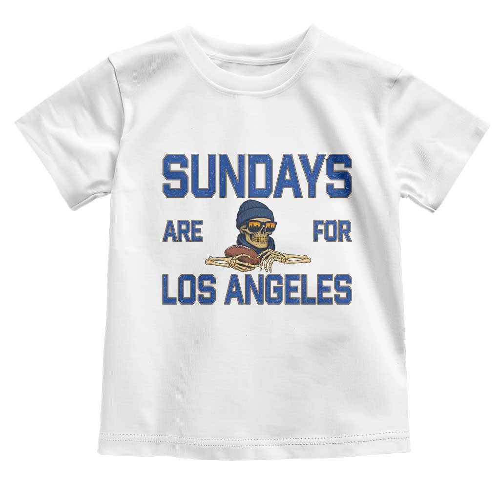 Sundays Are For Los Angeles Toddler T Shirt Skeleton Game Day Sports Fan