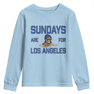 Sundays Are For Los Angeles Youth Sweatshirt Skeleton Game Day Sports Fan