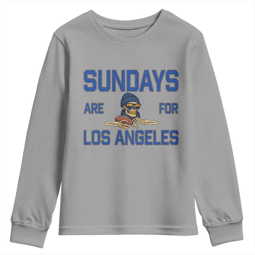 Sundays Are For Los Angeles Youth Sweatshirt Skeleton Game Day Sports Fan