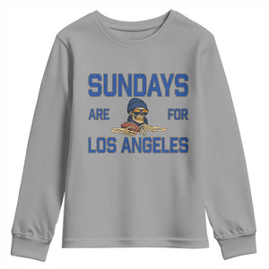 Sundays Are For Los Angeles Youth Sweatshirt Skeleton Game Day Sports Fan