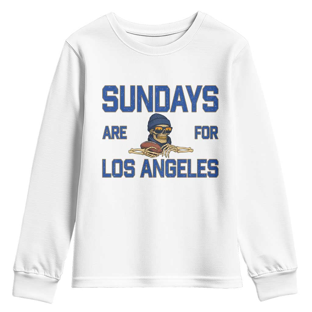 Sundays Are For Los Angeles Youth Sweatshirt Skeleton Game Day Sports Fan