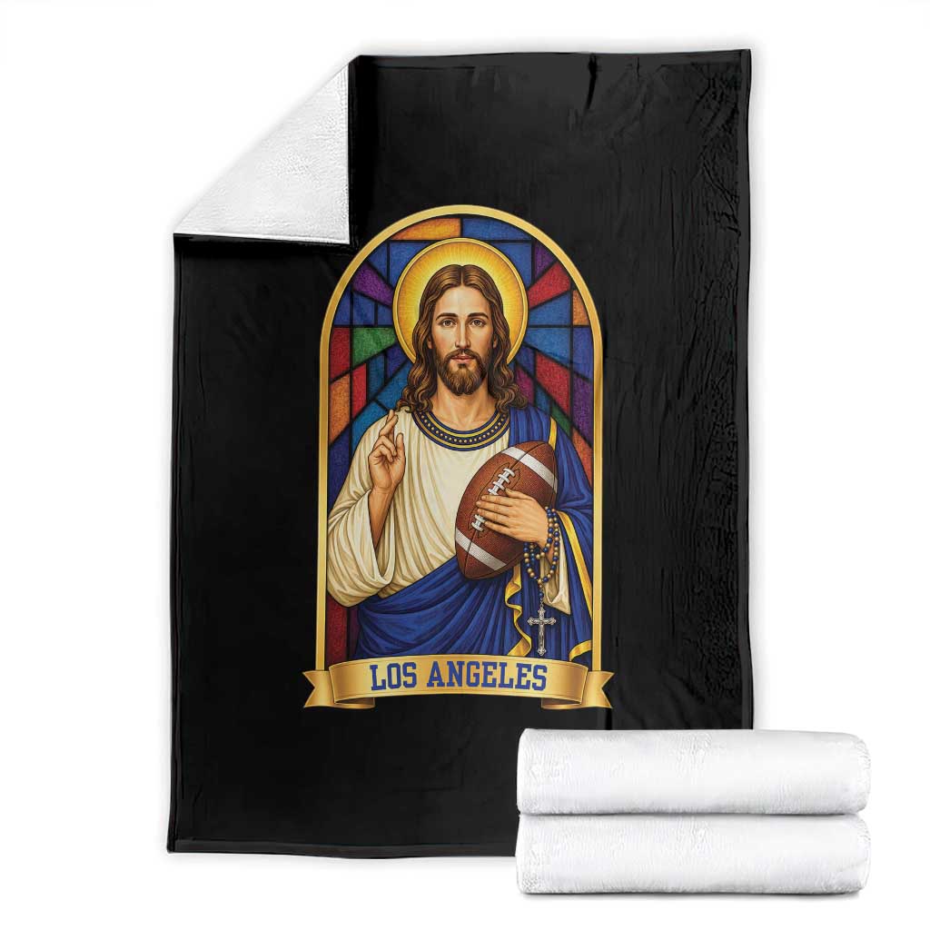 Los Angeles Jesus Game Day Faith Throw Blanket Christian Sports Fan Pride TS12 Black Print Your Wear