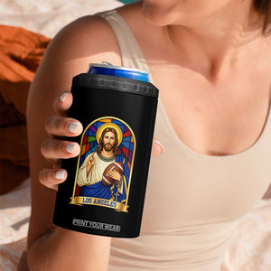 Los Angeles Jesus Game Day Faith 4 in 1 Can Cooler Tumbler Christian Sports Fan Pride