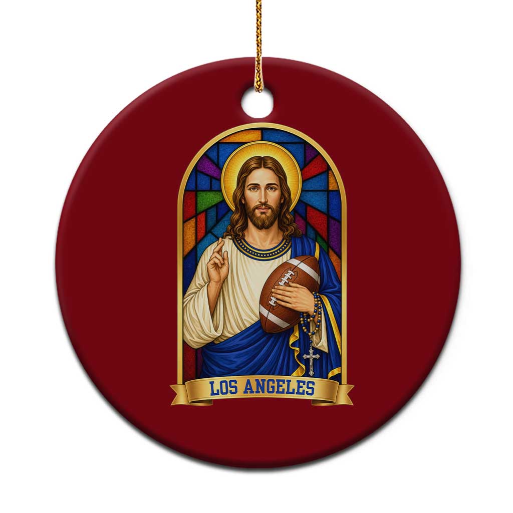 Los Angeles Jesus Game Day Faith Ceramic Ornament Christian Sports Fan Pride TS12 1pc Red Print Your Wear
