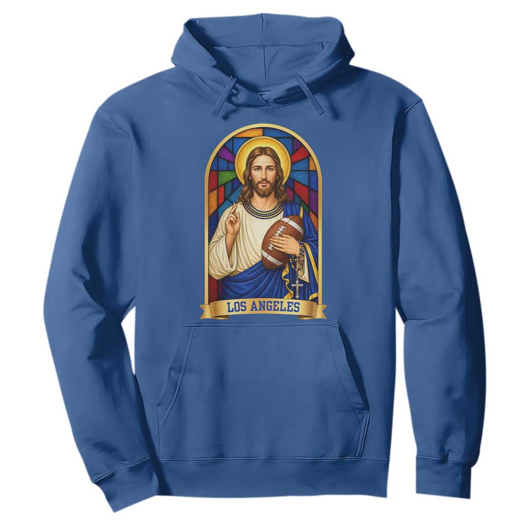 Los Angeles Jesus Game Day Faith Hoodie Christian Sports Fan Pride TS12 Royal Blue Print Your Wear