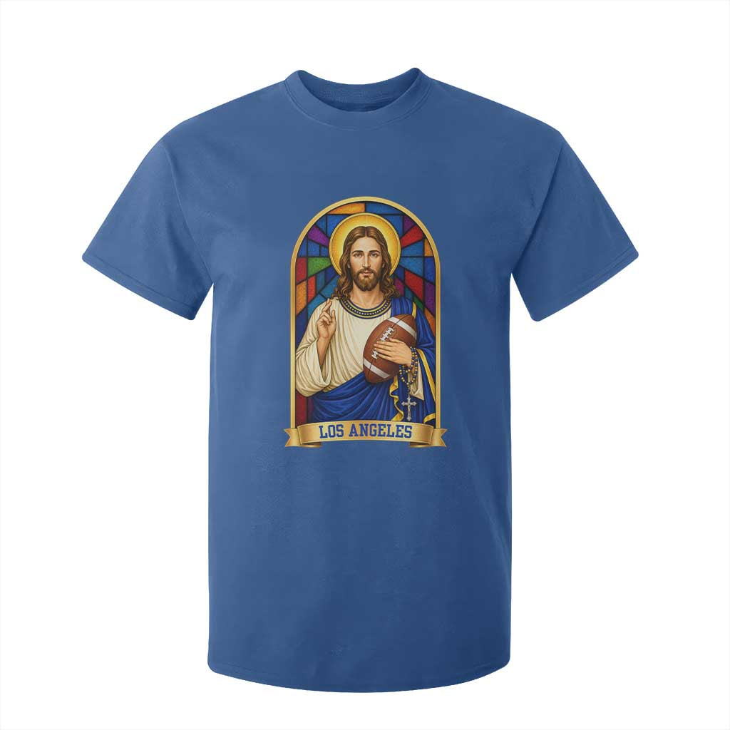 Los Angeles Jesus Game Day Faith T Shirt For Kid Christian Sports Fan Pride TS12 Royal Blue Print Your Wear