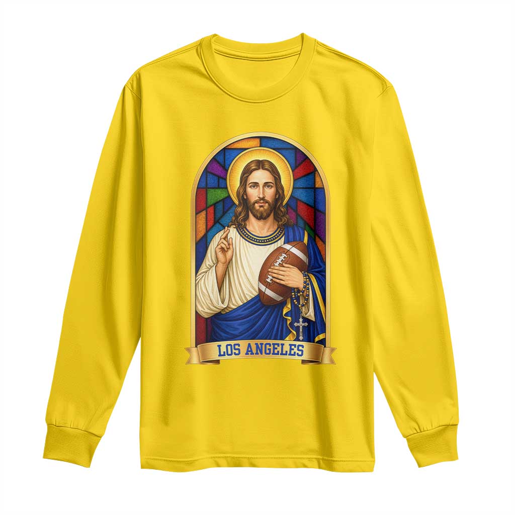Los Angeles Jesus Game Day Faith Long Sleeve Shirt Christian Sports Fan Pride
