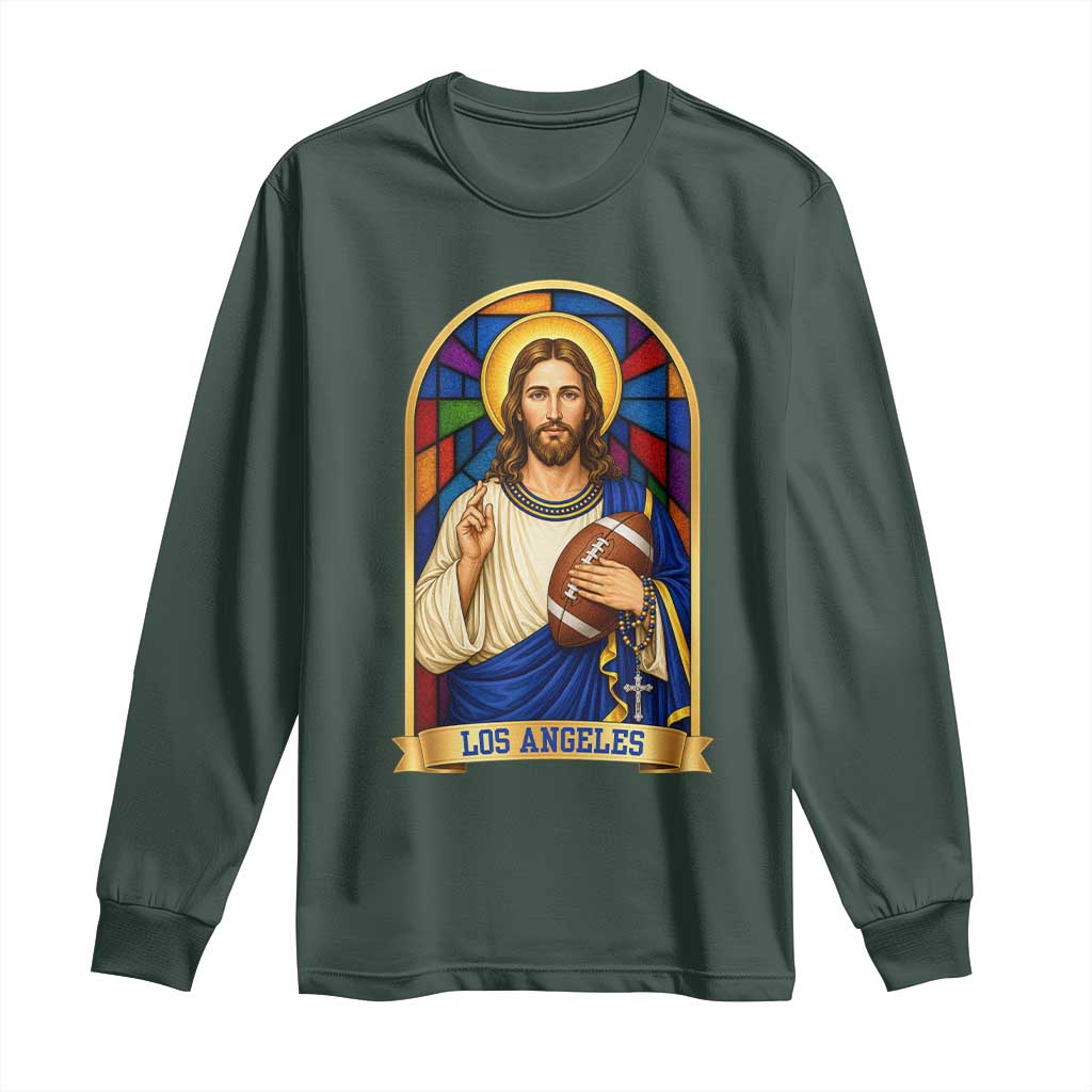 Los Angeles Jesus Game Day Faith Long Sleeve Shirt Christian Sports Fan Pride