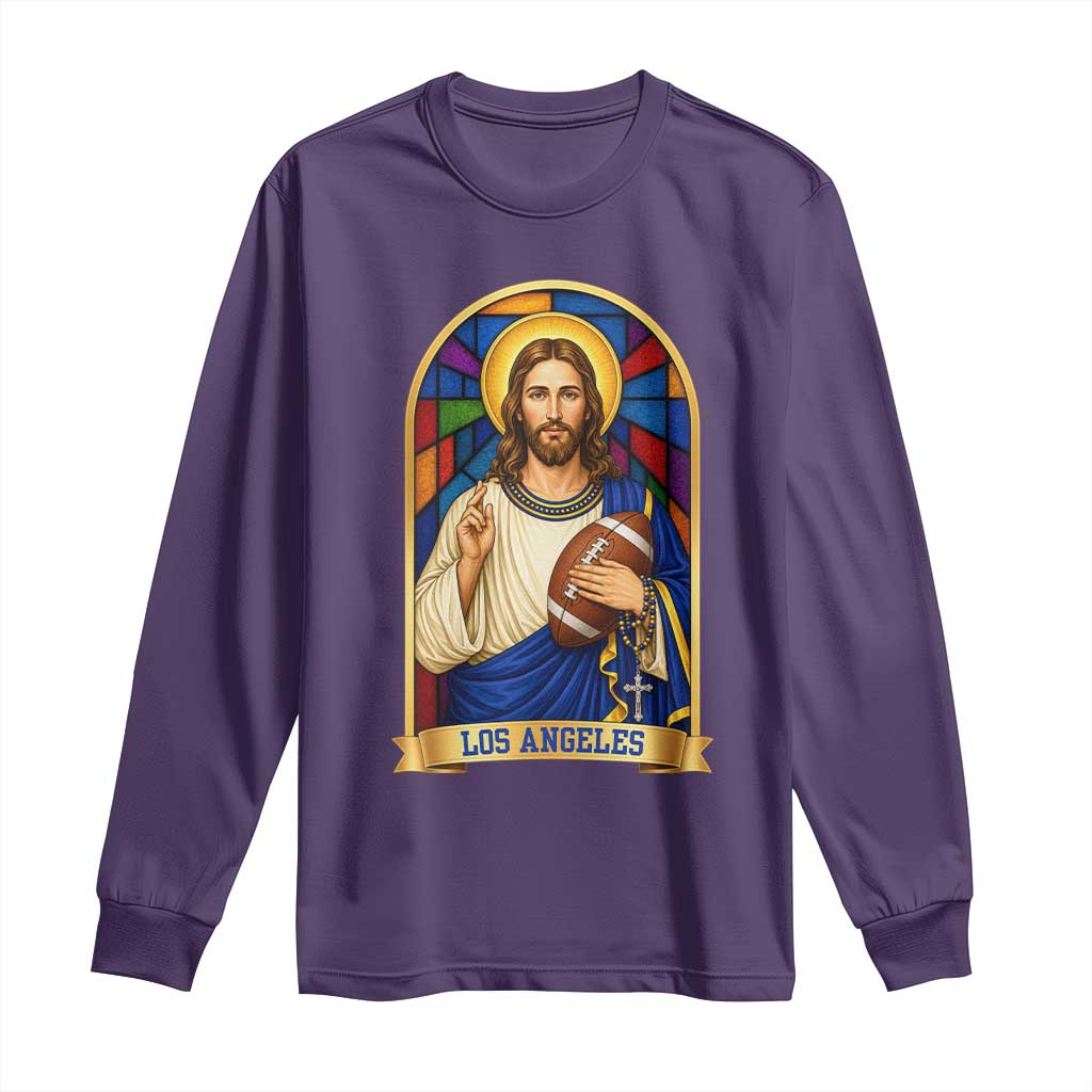 Los Angeles Jesus Game Day Faith Long Sleeve Shirt Christian Sports Fan Pride