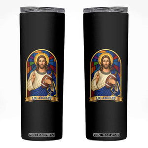 Los Angeles Jesus Game Day Faith Skinny Tumbler Christian Sports Fan Pride