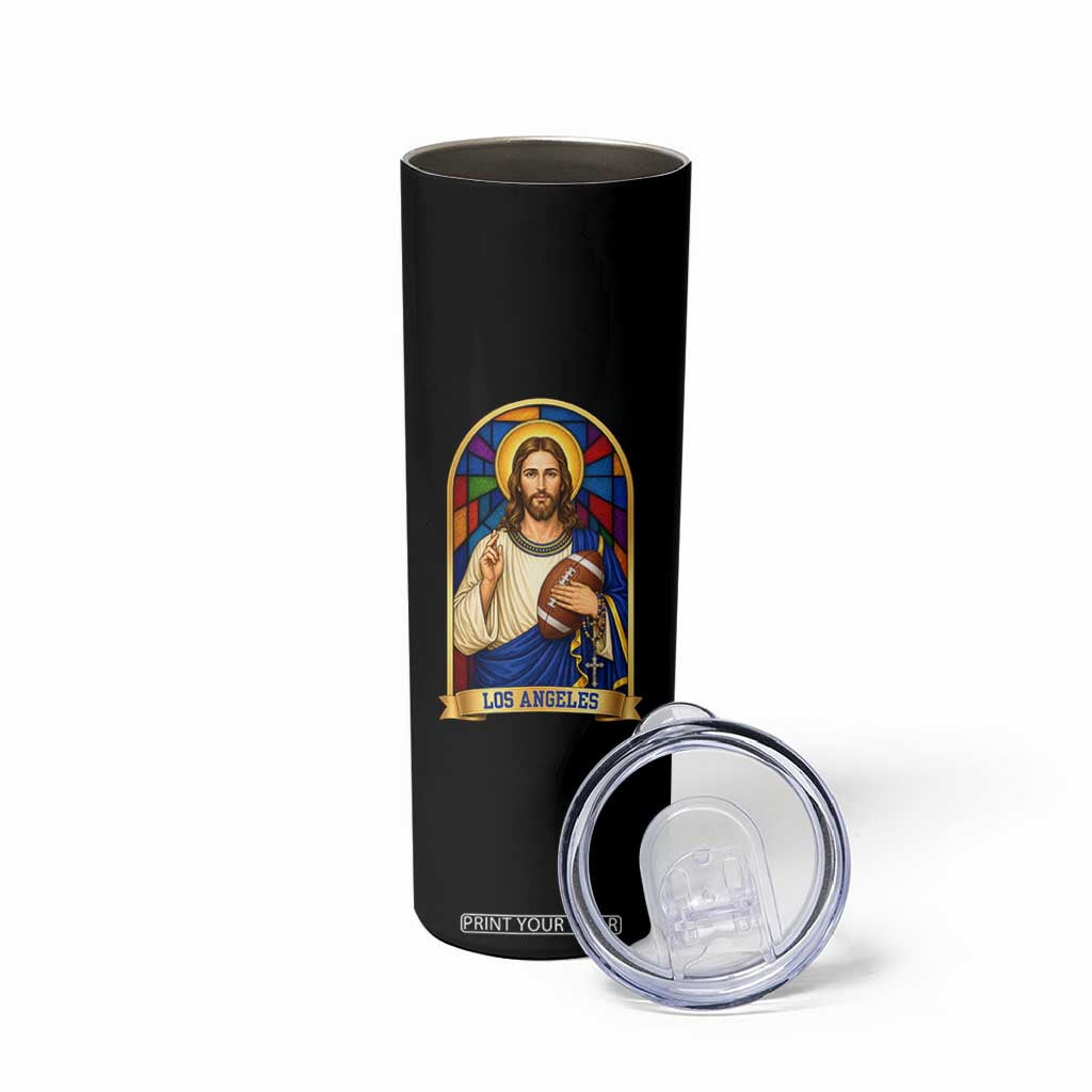 Los Angeles Jesus Game Day Faith Skinny Tumbler Christian Sports Fan Pride