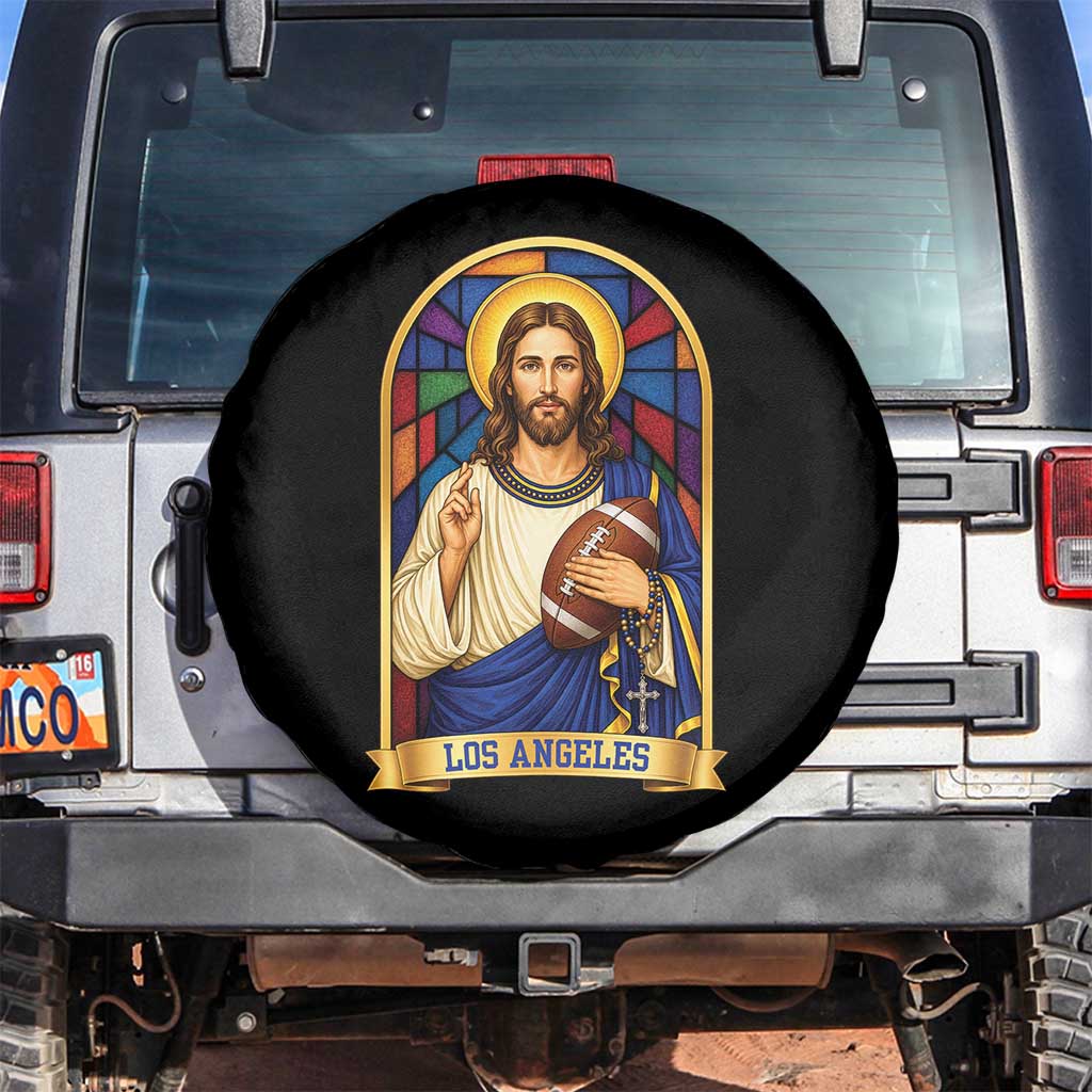 Los Angeles Jesus Game Day Faith Spare Tire Cover Christian Sports Fan Pride TS12 No hole Black Print Your Wear