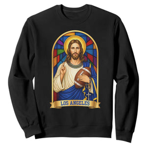 Los Angeles Jesus Game Day Faith Sweatshirt Christian Sports Fan Pride