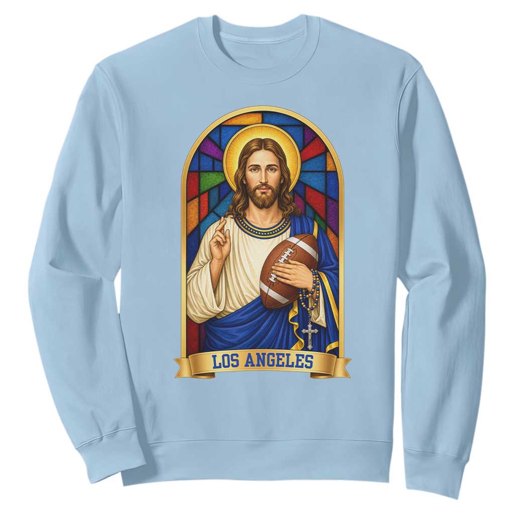 Los Angeles Jesus Game Day Faith Sweatshirt Christian Sports Fan Pride