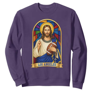 Los Angeles Jesus Game Day Faith Sweatshirt Christian Sports Fan Pride
