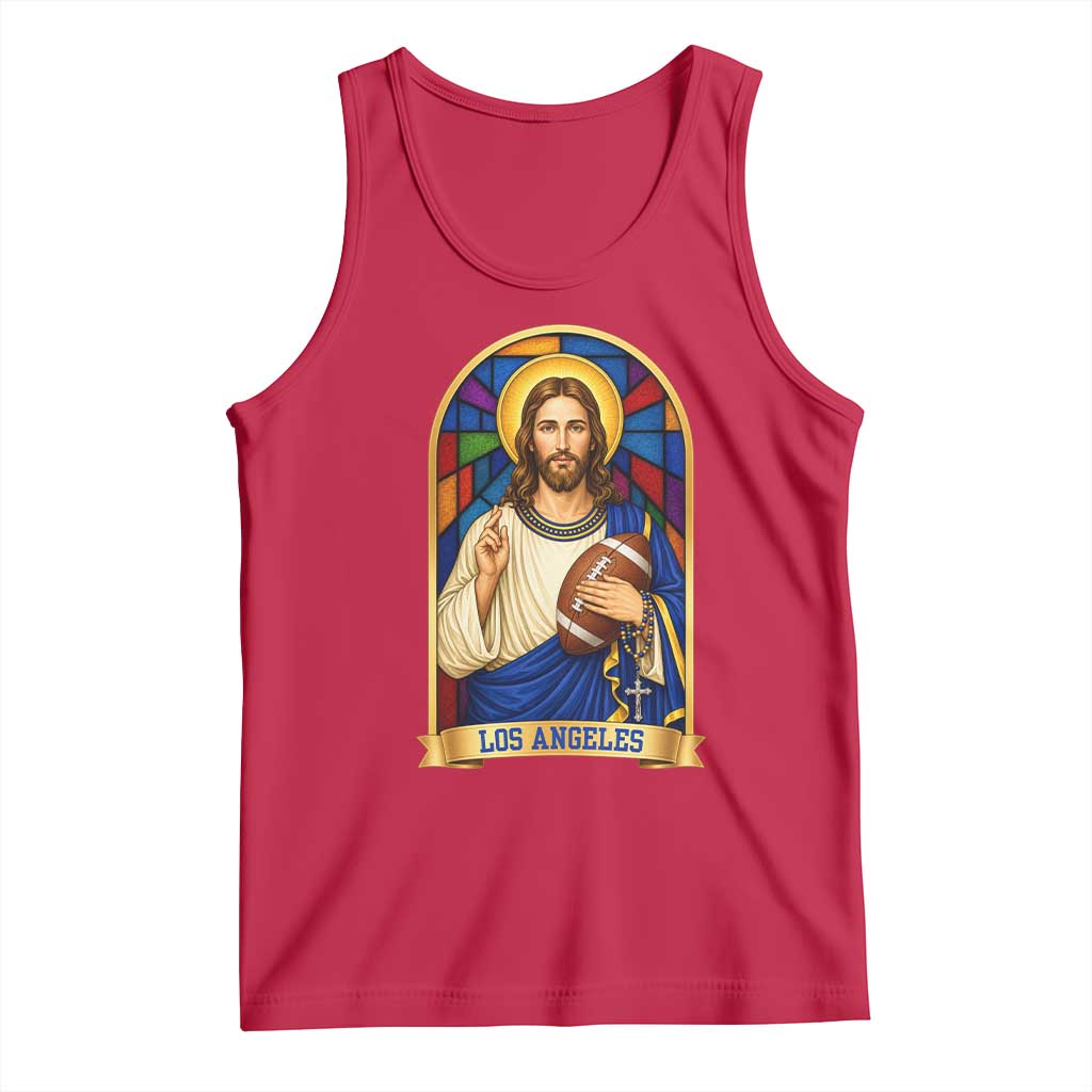 Los Angeles Jesus Game Day Faith Tank Top Christian Sports Fan Pride