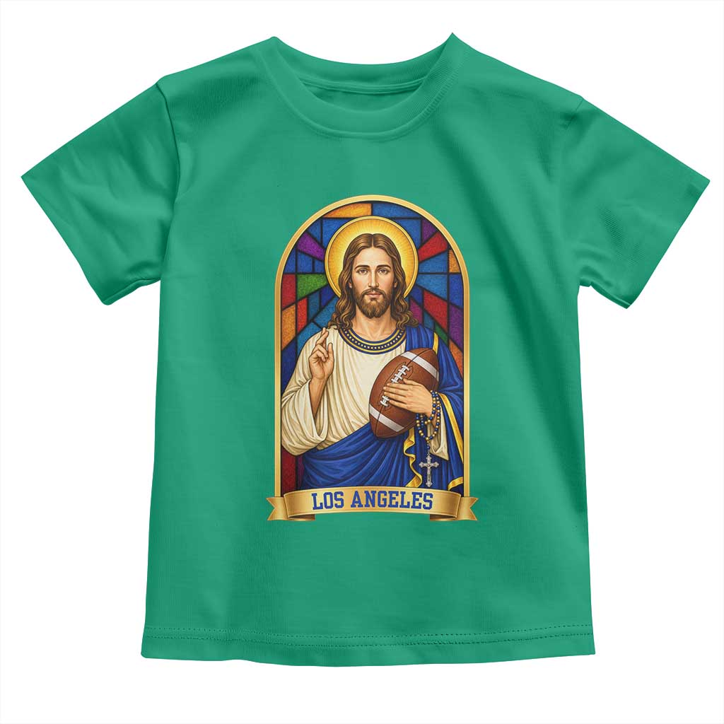 Los Angeles Jesus Game Day Faith Toddler T Shirt Christian Sports Fan Pride