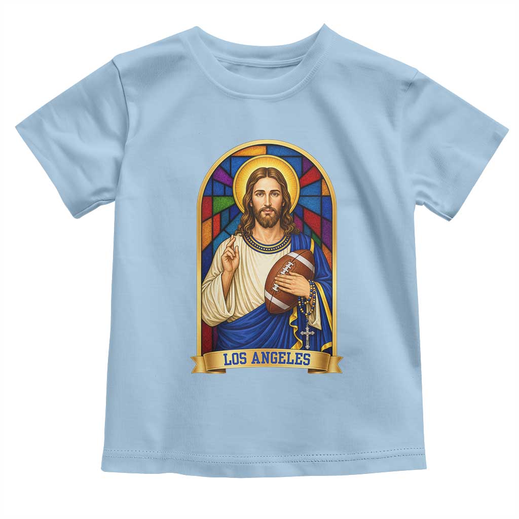 Los Angeles Jesus Game Day Faith Toddler T Shirt Christian Sports Fan Pride