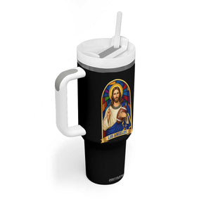 Los Angeles Jesus Game Day Faith Tumbler With Handle Christian Sports Fan Pride