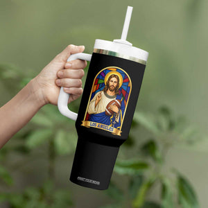Los Angeles Jesus Game Day Faith Tumbler With Handle Christian Sports Fan Pride