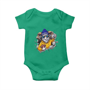 Los Angeles Sports Fan Gift Baby Onesie Angry Ram Face Cracked Wall