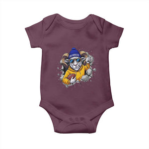 Los Angeles Sports Fan Gift Baby Onesie Angry Ram Face Cracked Wall