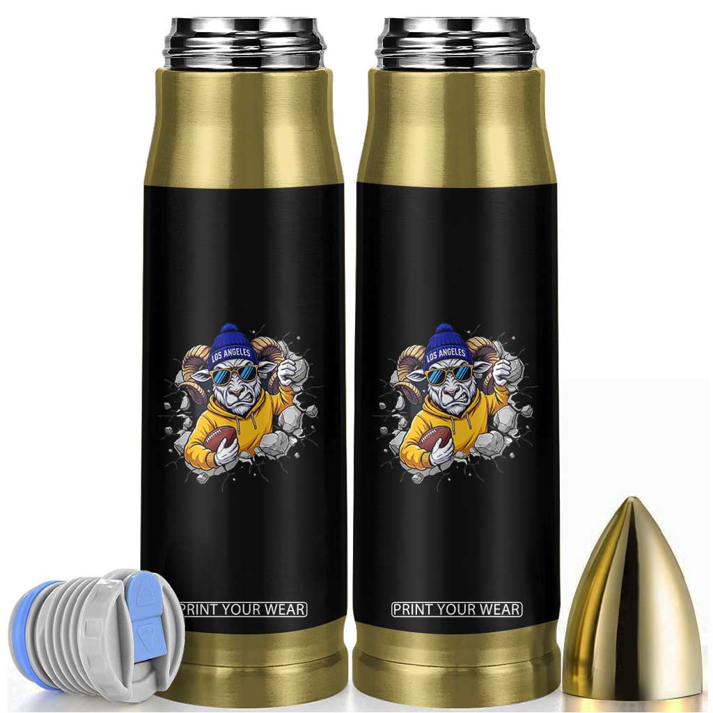 Los Angeles Sports Fan Gift Bullet Tumbler Angry Ram Face Cracked Wall TS12 Black Print Your Wear