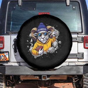 Los Angeles Sports Fan Gift Spare Tire Cover Angry Ram Face Cracked Wall