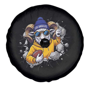 Los Angeles Sports Fan Gift Spare Tire Cover Angry Ram Face Cracked Wall