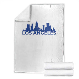 Vintage Los Angeles Skyline Ram Fan Throw Blanket Football Lover Gift