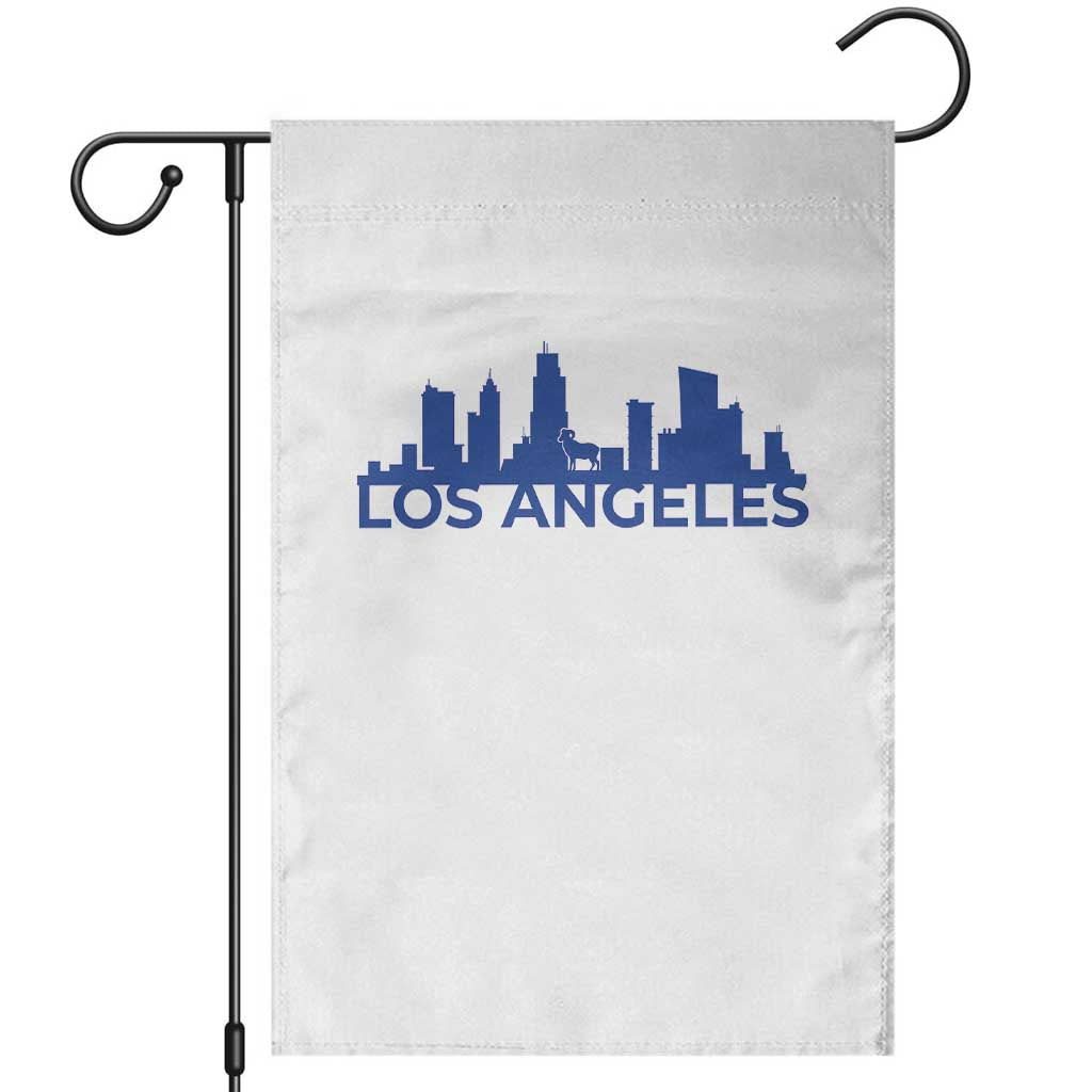 Vintage Los Angeles Skyline Ram Fan Garden Flag Football Lover Gift TS12 White Print Your Wear