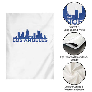 Vintage Los Angeles Skyline Ram Fan Garden Flag Football Lover Gift