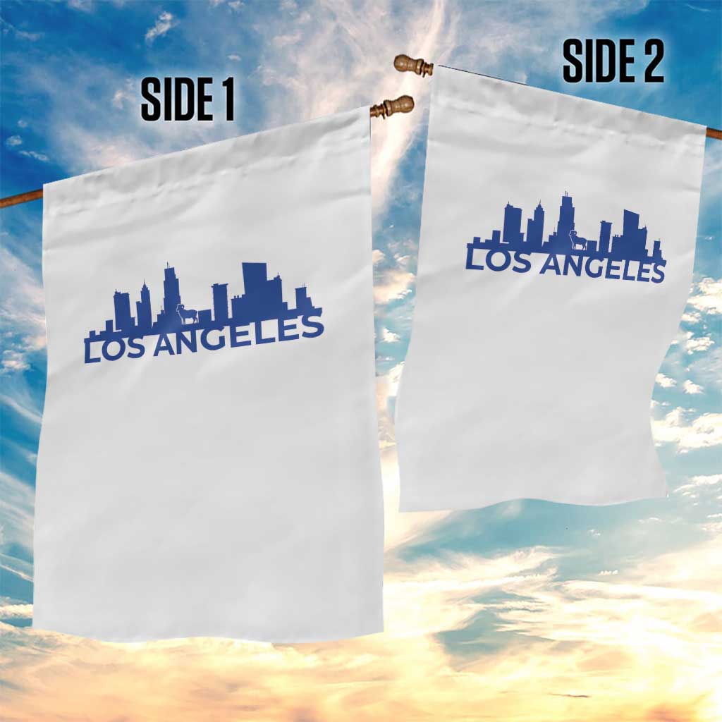 Vintage Los Angeles Skyline Ram Fan Garden Flag Football Lover Gift