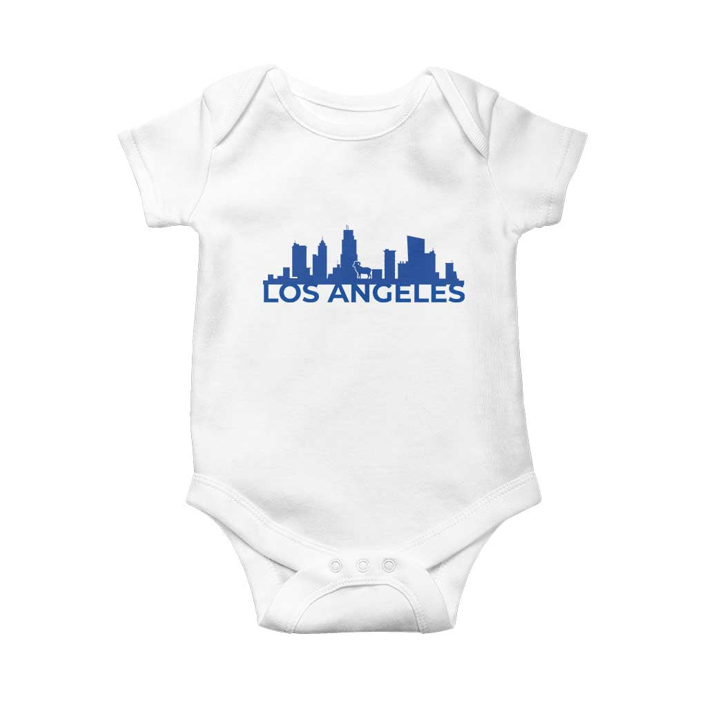 Vintage Los Angeles Skyline Ram Fan Baby Onesie Football Lover Gift TS12 White Print Your Wear