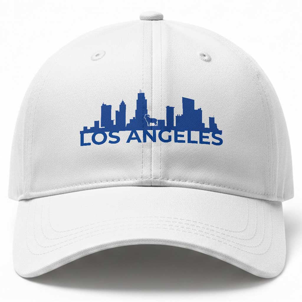 Vintage Los Angeles Skyline Ram Fan Baseball Cap Football Lover Gift TS12 Print Your Wear
