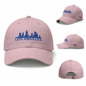 Vintage Los Angeles Skyline Ram Fan Baseball Cap Football Lover Gift