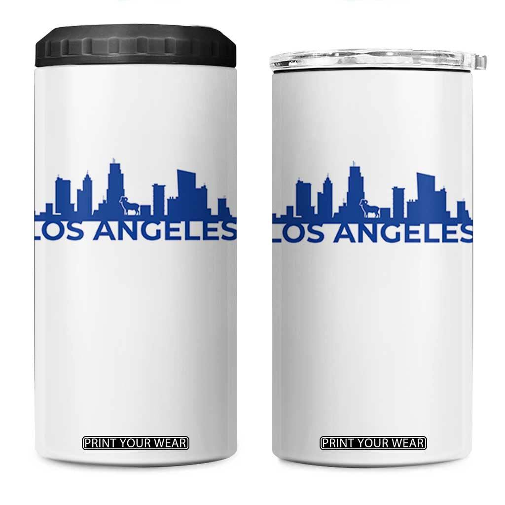 Vintage Los Angeles Skyline Ram Fan 4 in 1 Can Cooler Tumbler Football Lover Gift TS12 One Size: 16 oz White Print Your Wear