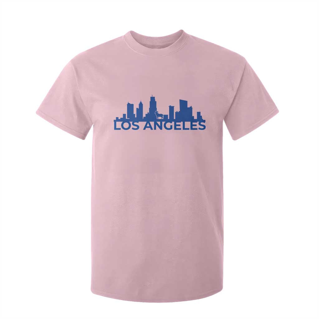 Vintage Los Angeles Skyline Ram Fan T Shirt For Kid Football Lover Gift